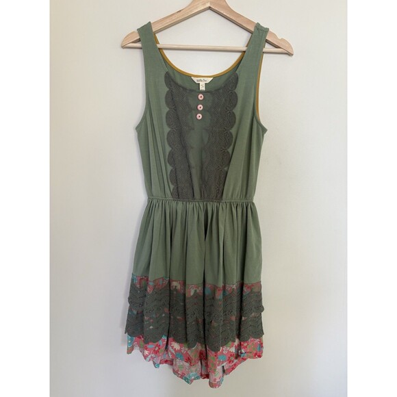 Matilda Jane Light Rising Green Lace Fit and Flare Dress Size Small Womens - Picture 1 of 7